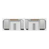 Brittany 84" Double Vanity, Bright White w/ 3 CM White Zeus Top