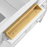 Brittany 84" Double Vanity, Bright White w/ 3 CM White Zeus Top