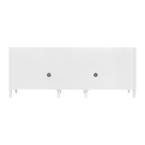 Brittany 84" Double Vanity, Bright White w/ 3 CM Eternal Jasmine Pearl Top w/FreePower Wireless Charger