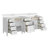 Brittany 84" Double Vanity, Bright White