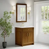 Bellshire 26" Mirror, Honey Oak