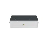 Bellshire 24" Drawer Unit, Bright White w/ 3 CM Charcoal Soapstone Silestone Top