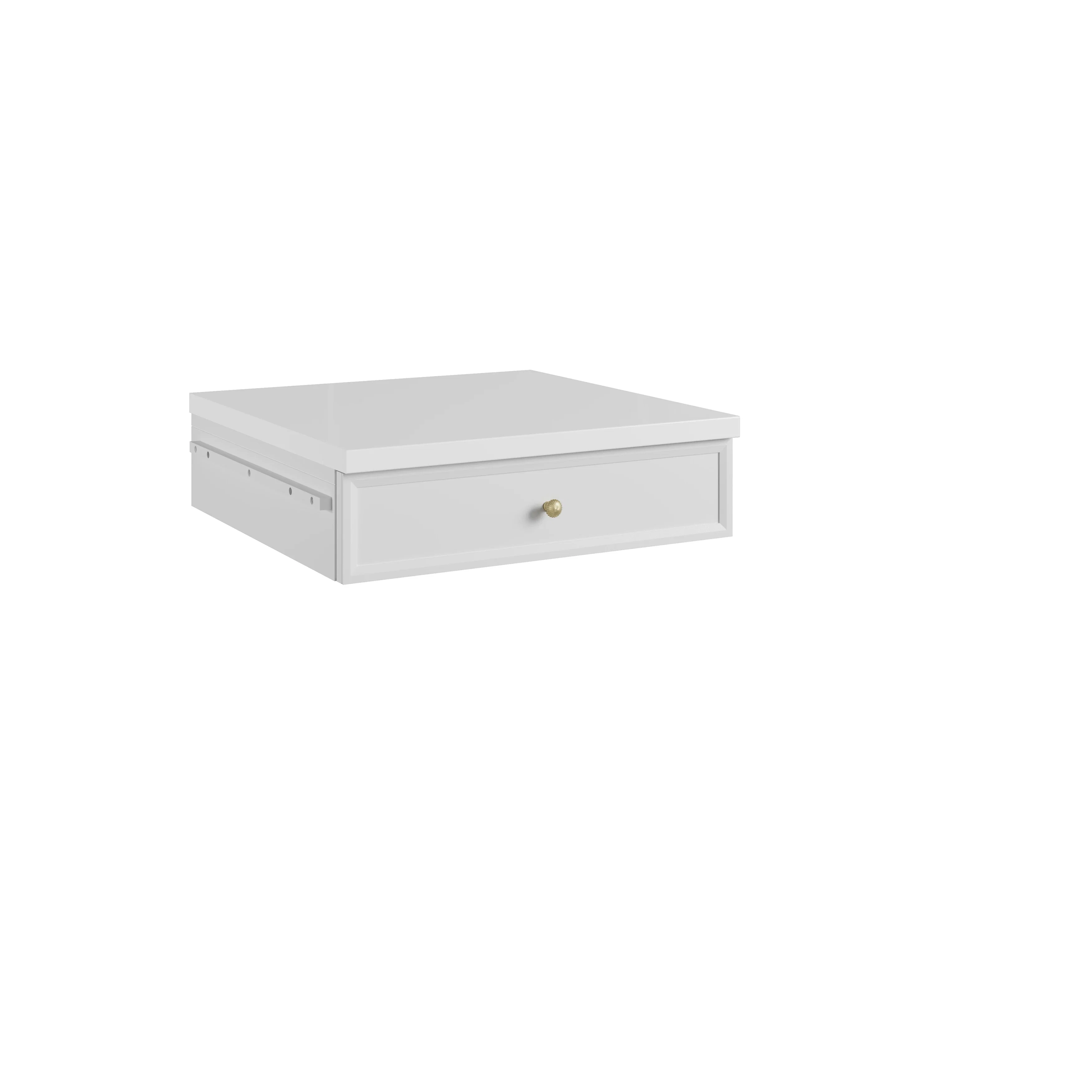 Bellshire 24" Drawer Unit, Bright White w/ 3 CM Charcoal Soapstone Silestone Top