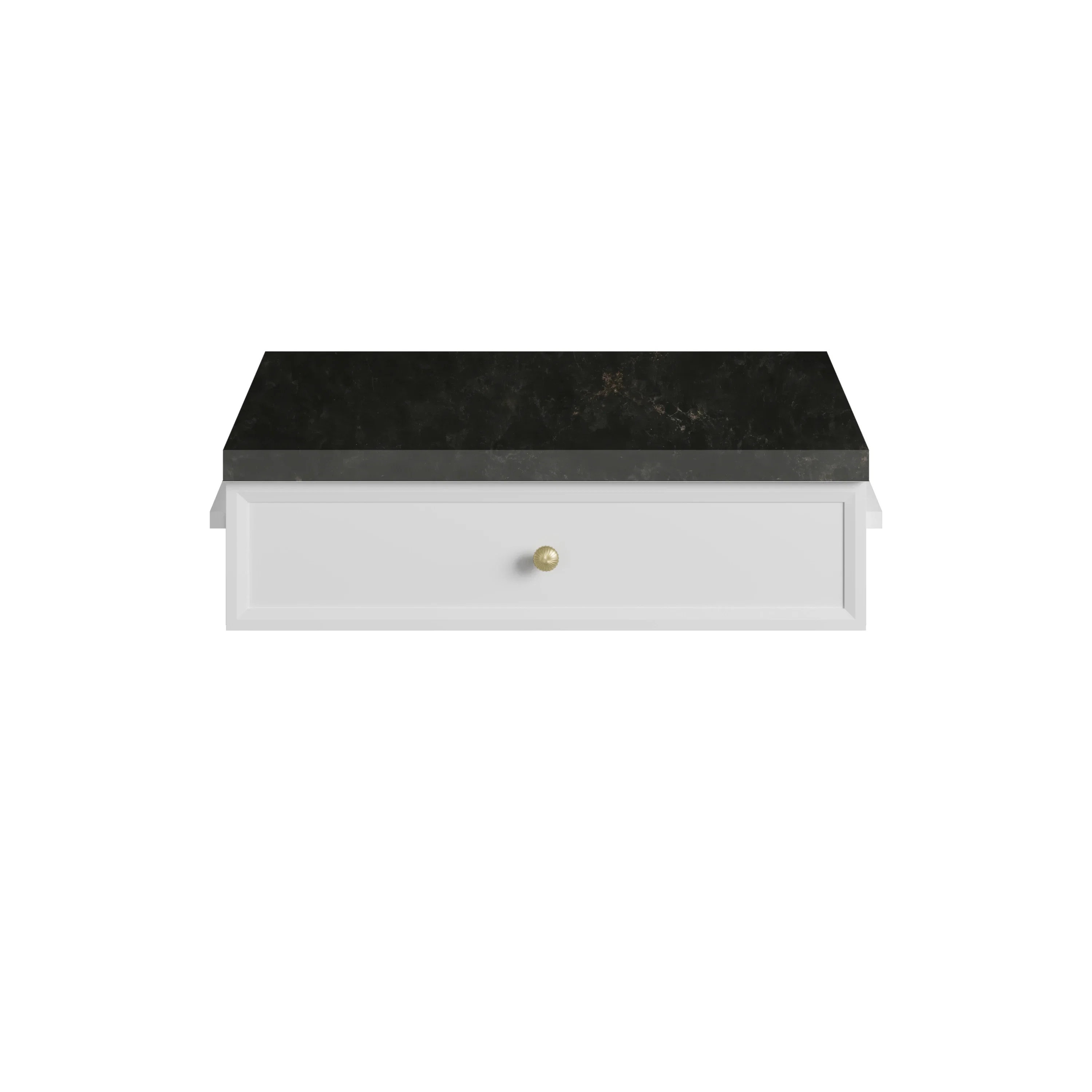 Bellshire 24" Drawer Unit, Bright White w/ 3 CM Phantome Eclos Top