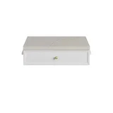 Bellshire 24" Drawer Unit, Bright White w/ 3 CM Siberian Silestone Top