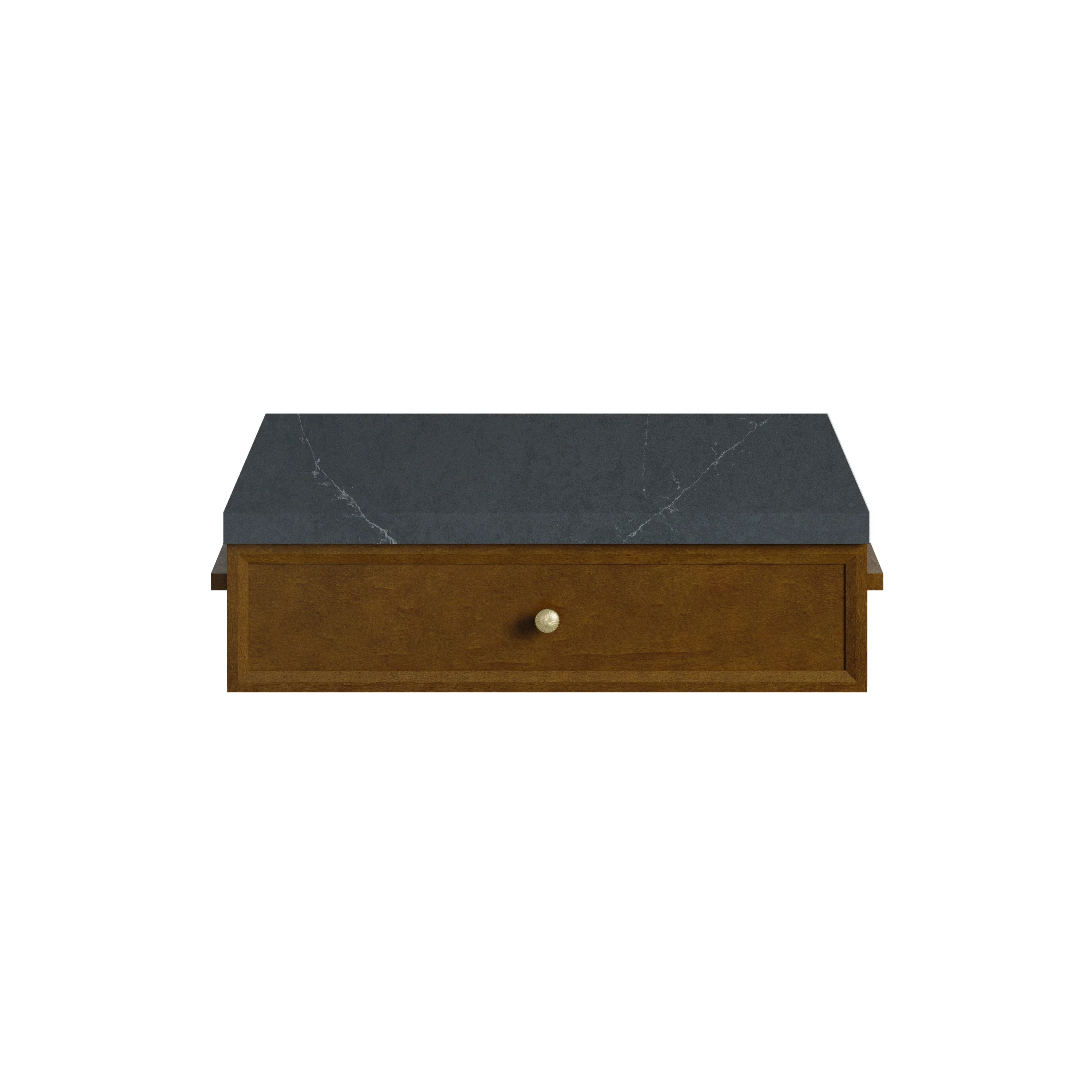 Bellshire 24" Drawer Unit, Honey Oak w/ 3 CM Charcoal Soapstone Silestone Top