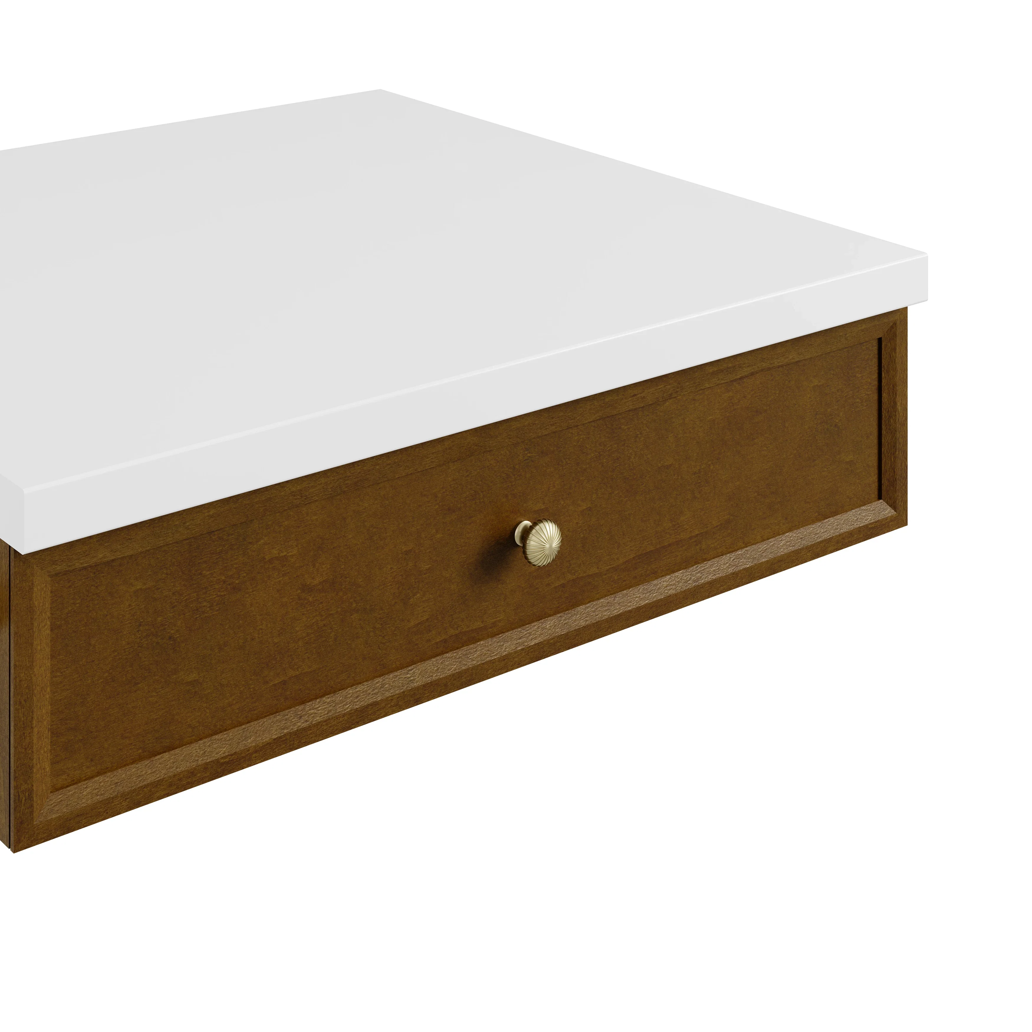 Bellshire 24" Drawer Unit, Honey Oak w/ 3 CM Charcoal Soapstone Silestone Top