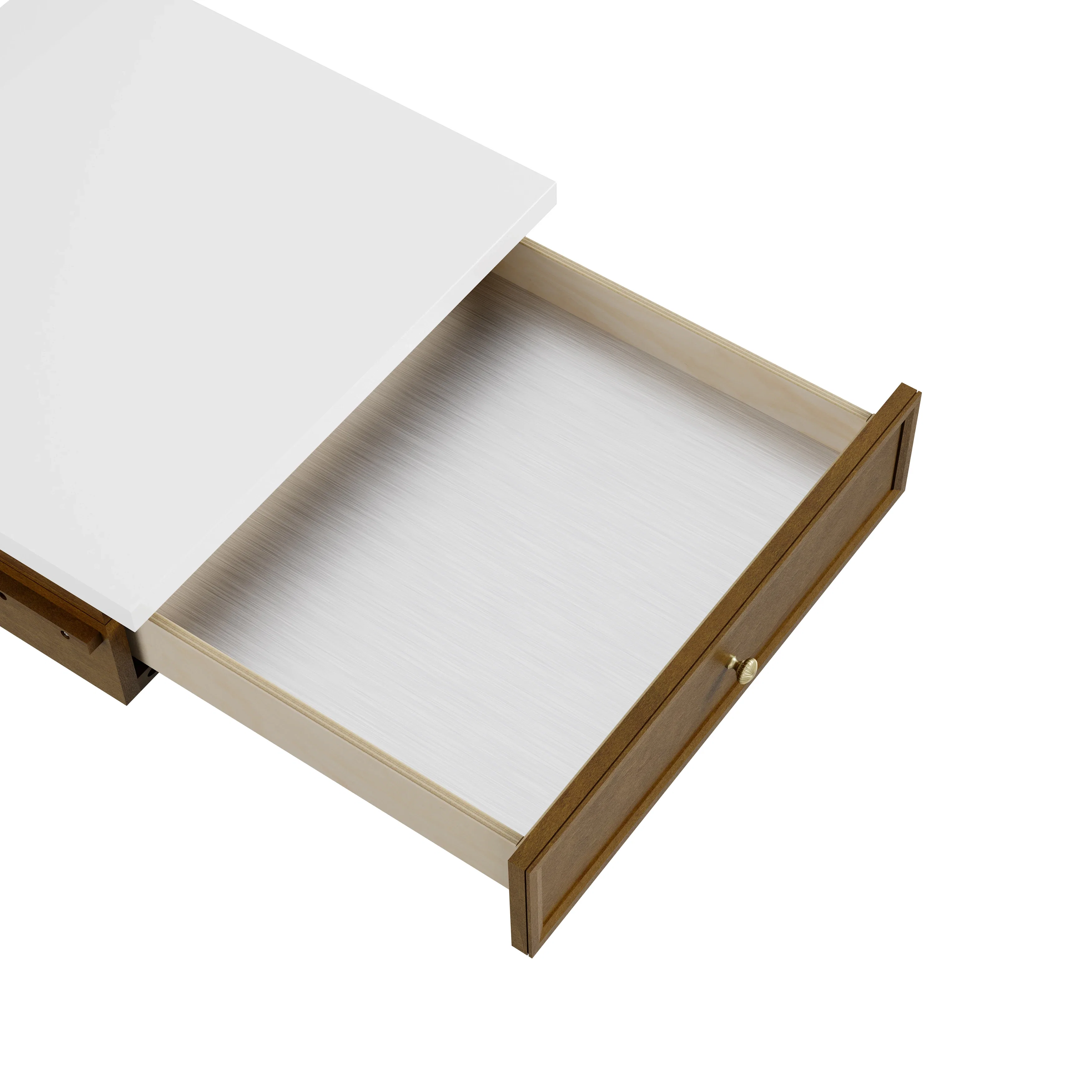 Bellshire 24" Drawer Unit, Honey Oak w/ 3 CM Ethereal Noctis Silestone Top