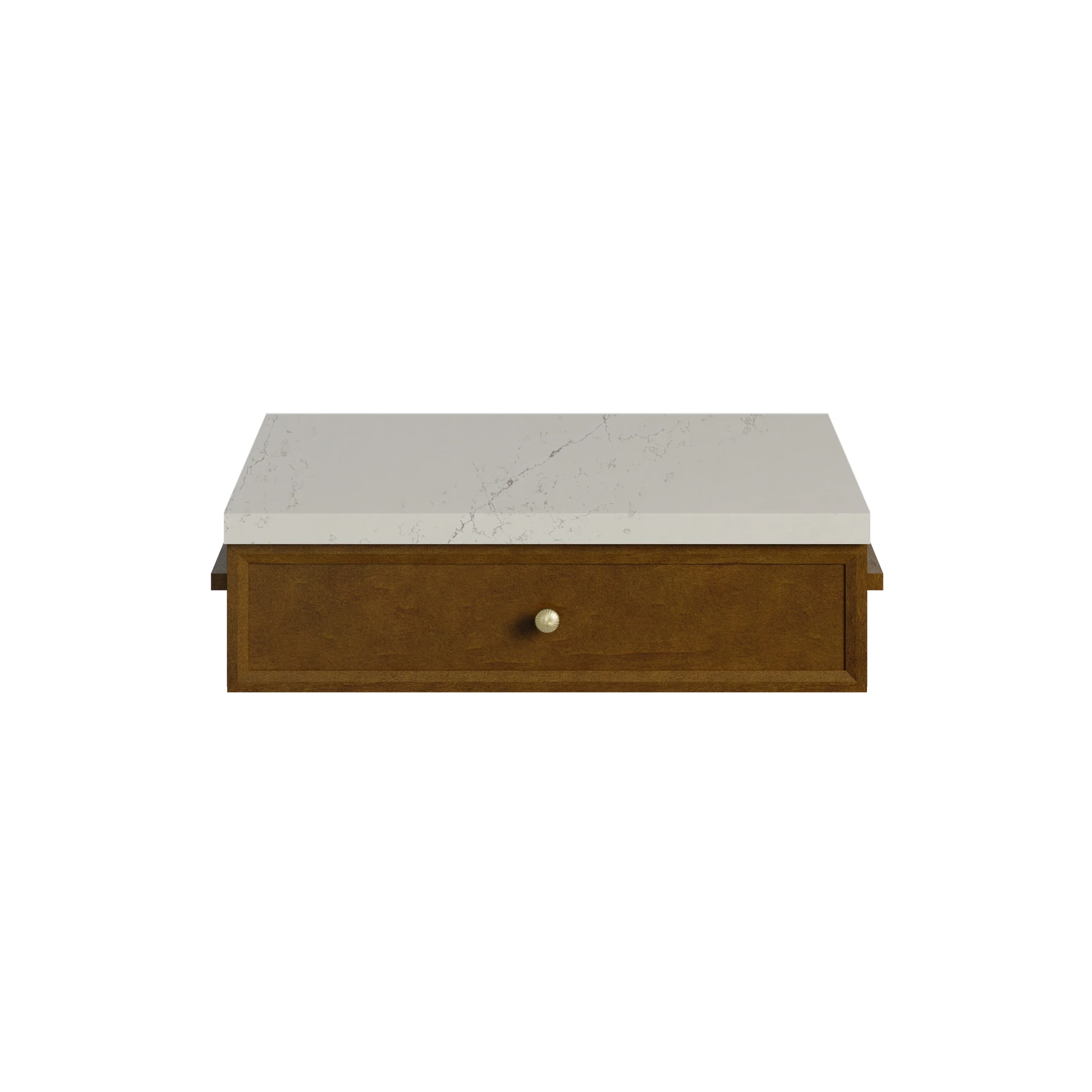 Bellshire 24" Drawer Unit, Honey Oak w/ 3 CM Siberian Silestone Top