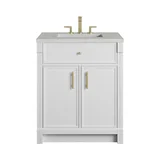 Bellshire 30" Single Vanity, Bright White w/ 3 CM Lime Delight Silestone Top