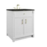 Bellshire 30" Single Vanity, Bright White w/ 3 CM Phantome Eclos Top
