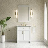 Bellshire 30" Single Vanity, Bright White w/ 3 CM Phantome Eclos Top