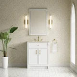 Bellshire 30" Single Vanity, Bright White w/ 3 CM Tajnar Eclos Top