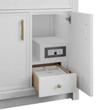 Bellshire 30" Single Vanity, Bright White w/ 3 CM White Zeus Silestone Top