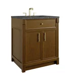 Bellshire 30" Single Vanity, Honey Oak w/ 3 CM Parisien Bleu Silestone Top