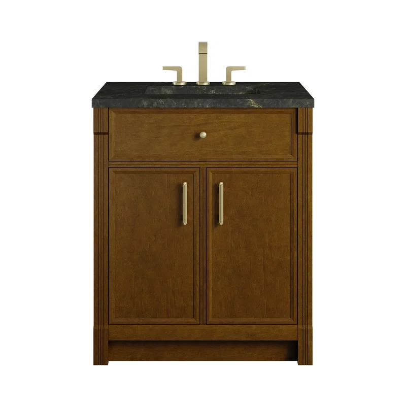 Bellshire 30" Single Vanity, Honey Oak w/ 3 CM Phantome Eclos Top