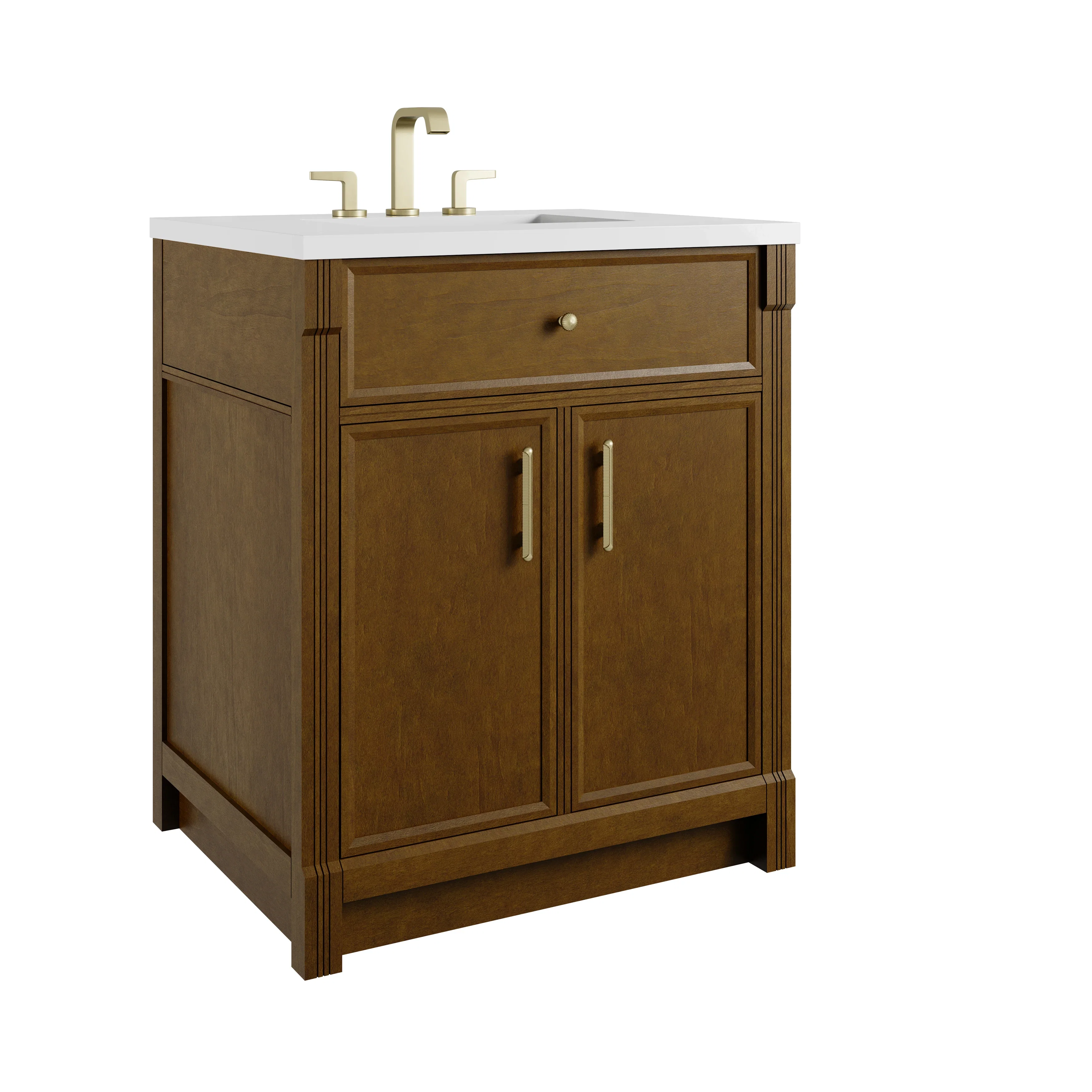 Bellshire 30" Single Vanity Cabinet, Honey Oak