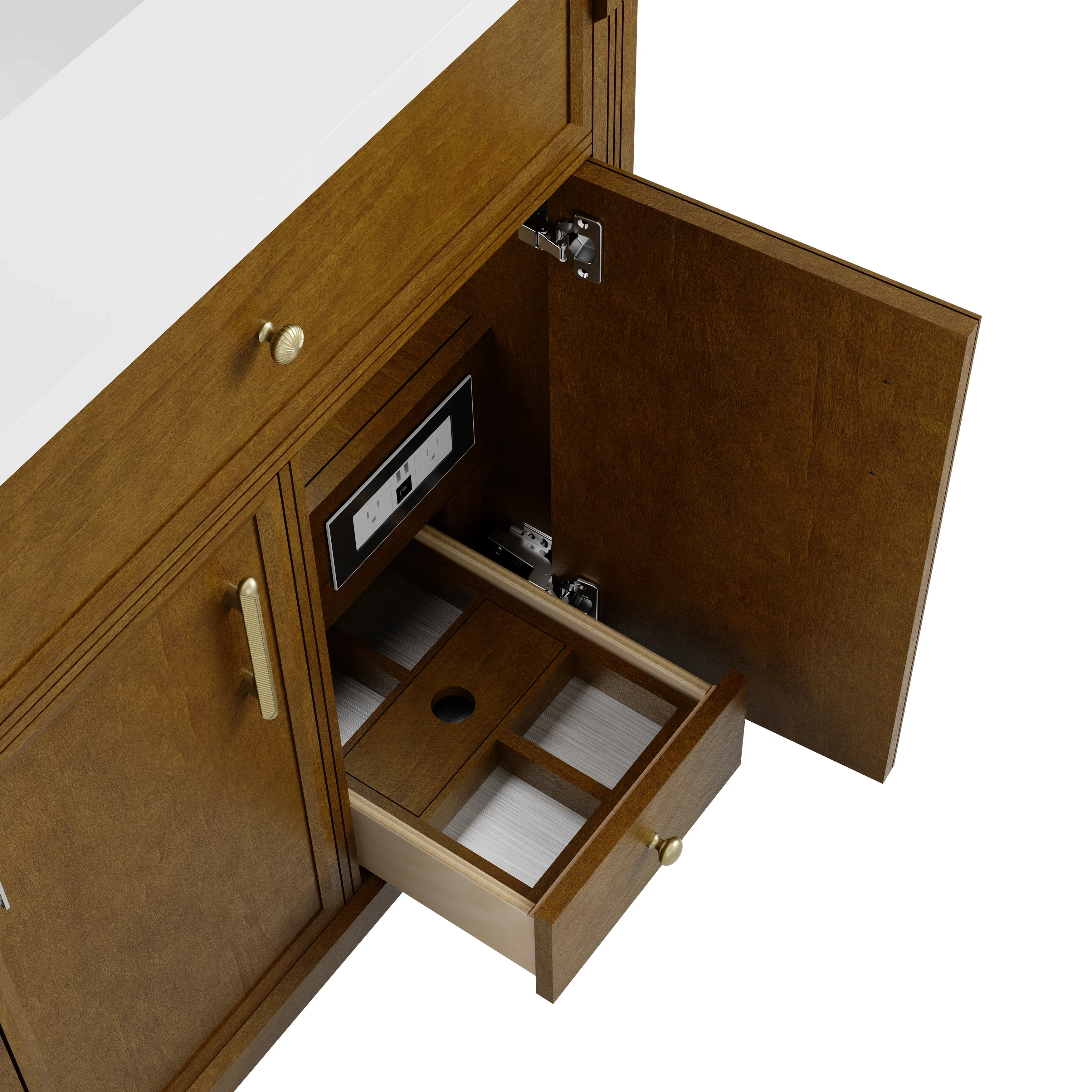 Bellshire 30" Single Vanity Cabinet, Honey Oak