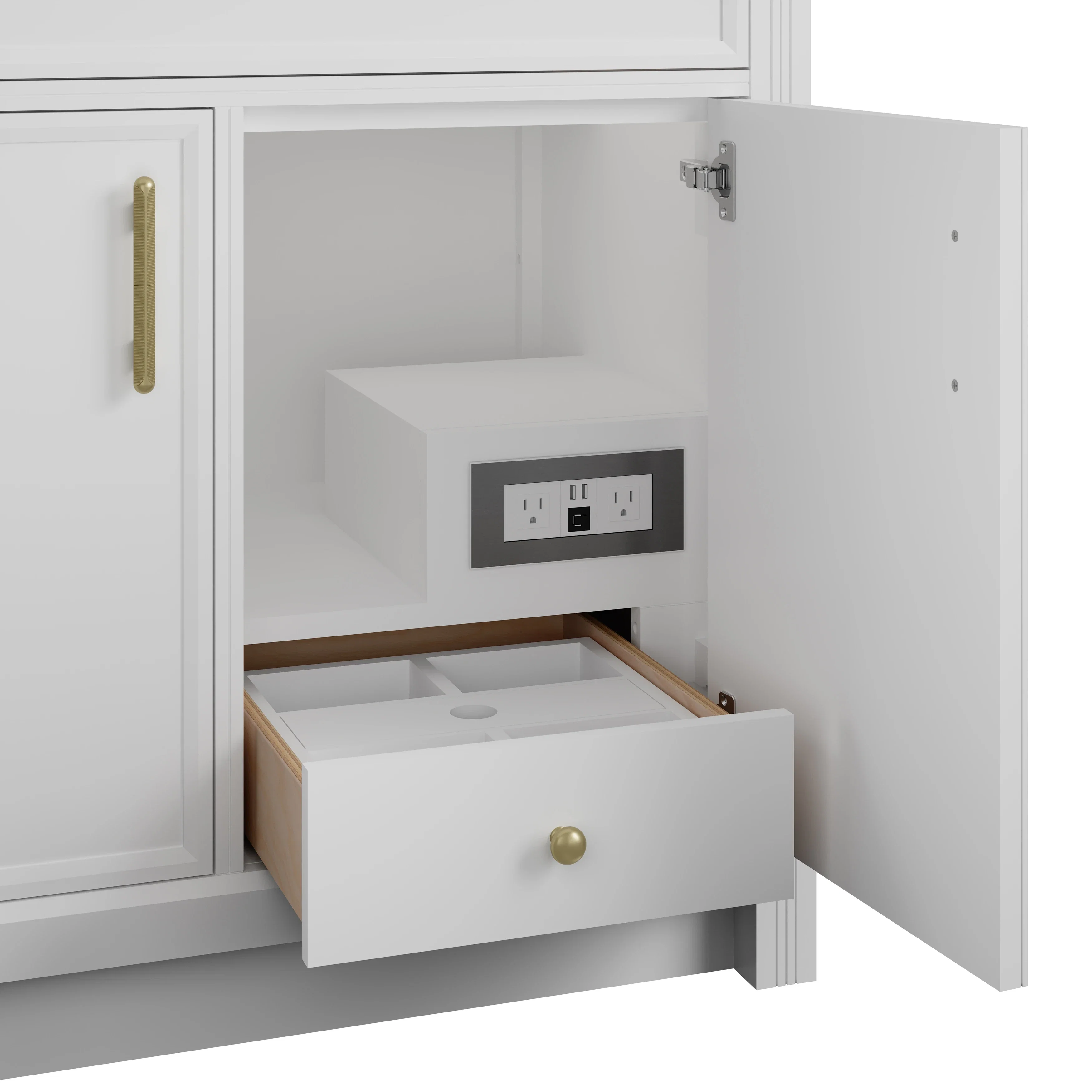Bellshire 36" Single Vanity, Bright White w/ 3 CM Carrara Marble Top