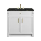Bellshire 36" Single Vanity, Bright White w/ 3 CM Phantome Eclos Top