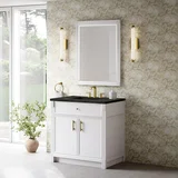 Bellshire 36" Single Vanity, Bright White w/ 3 CM Phantome Eclos Top