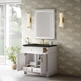 Bellshire 36" Single Vanity, Bright White w/ 3 CM Phantome Eclos Top