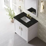 Bellshire 36" Single Vanity, Bright White w/ 3 CM Phantome Eclos Top