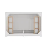 Bellshire 36" Single Vanity, Bright White w/ 3 CM Victorian Silver Silestone Top