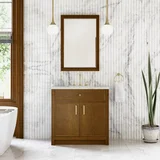 Bellshire 36" Single Vanity, Honey Oak w/ 3 CM Ethereal Noctis Silestone Top