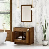 Bellshire 36" Single Vanity, Honey Oak w/ 3 CM Lime Delight Silestone Top
