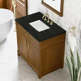 Bellshire 36" Single Vanity, Honey Oak w/ 3 CM Phantome Eclos Top