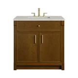 Bellshire 36" Single Vanity, Honey Oak w/ 3 CM Siberian Silestone Top