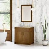 Bellshire 36" Single Vanity, Honey Oak w/ 3 CM Tajnar Eclos Top
