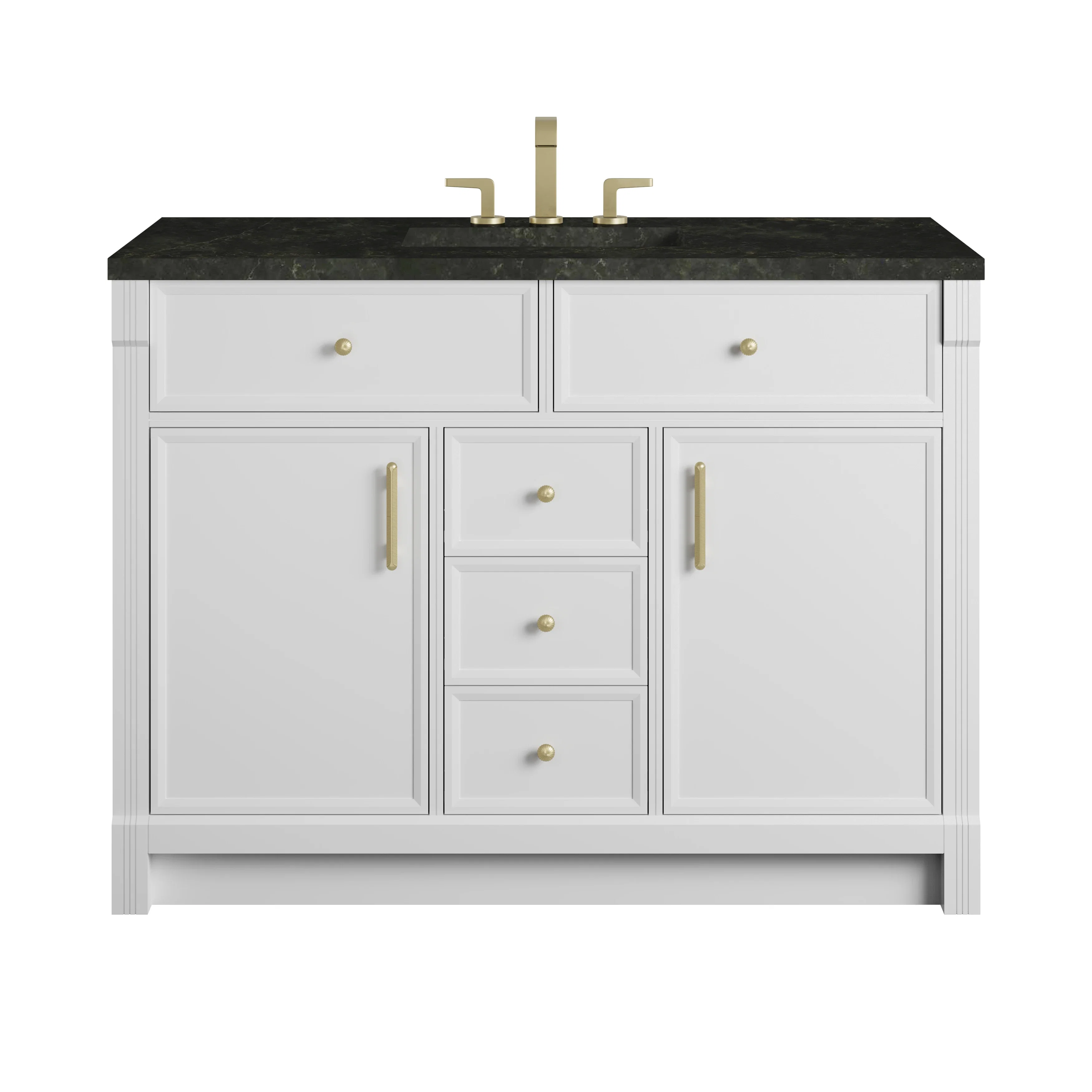Bellshire 48" Single Vanity, Bright White w/ 3 CM Phantome Eclos Top