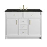 Bellshire 48" Single Vanity, Bright White w/ 3 CM Phantome Eclos Top