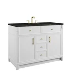 Bellshire 48" Single Vanity, Bright White w/ 3 CM Phantome Eclos Top