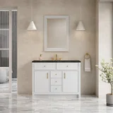 Bellshire 48" Single Vanity, Bright White w/ 3 CM Phantome Eclos Top