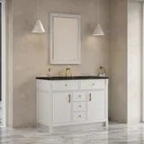 Bellshire 48" Single Vanity, Bright White w/ 3 CM Phantome Eclos Top