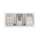 Bellshire 48" Single Vanity, Bright White w/ 3 CM Siberian Silestone Top