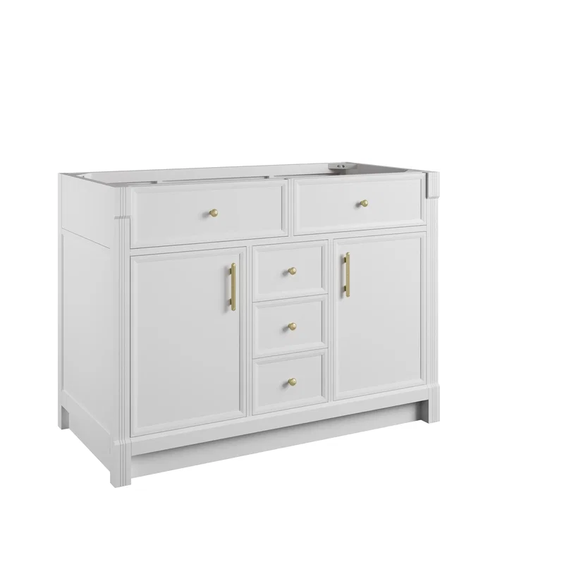 Bellshire 48" Single Vanity Cabinet, Bright White
