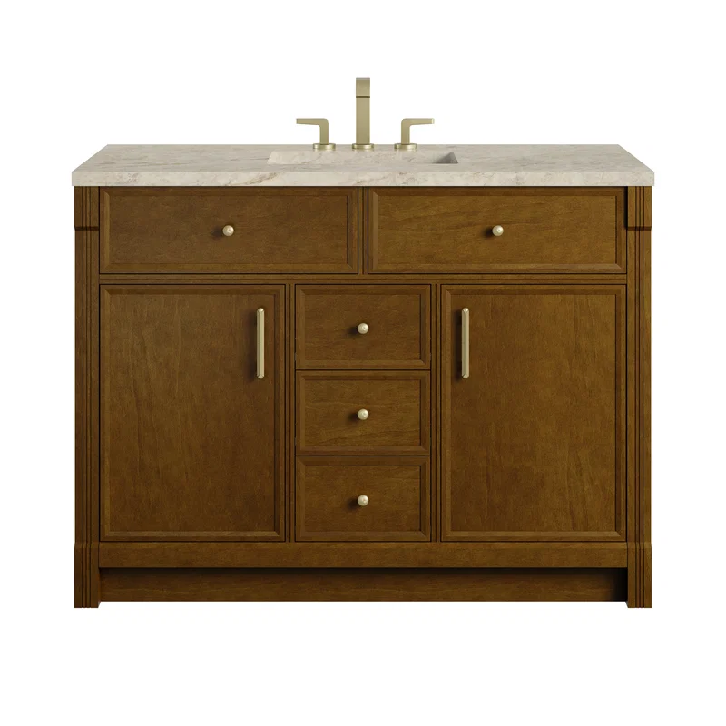 Bellshire 48" Single Vanity, Honey Oak w/ 3 CM Tajnar Eclos Top
