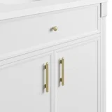 Bellshire 72" Double Vanity, Bright White w/ 3 CM Parisien Bleu Silestone Top