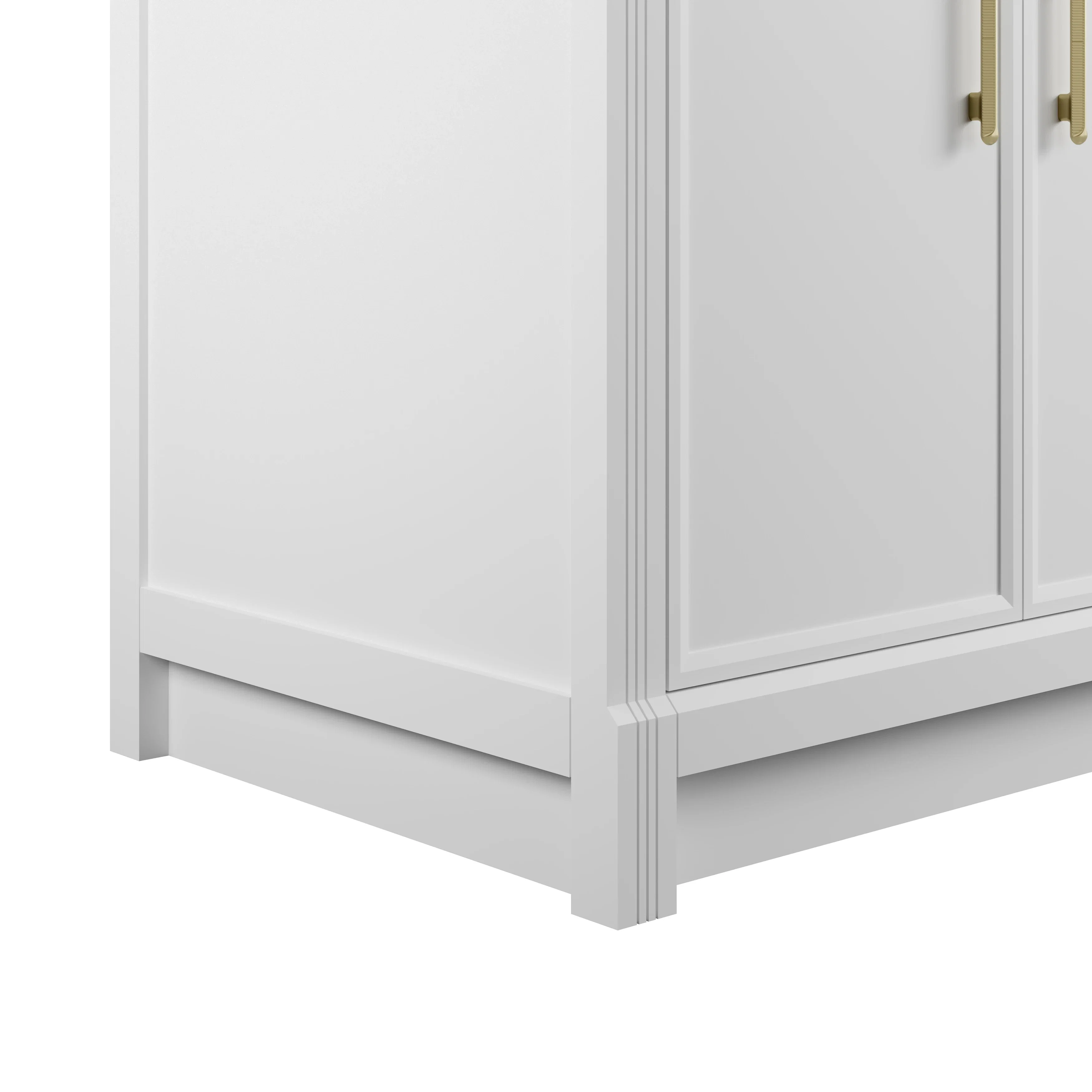 Bellshire 72" Double Vanity, Bright White w/ 3 CM Parisien Bleu Silestone Top