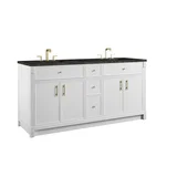 Bellshire 72" Double Vanity, Bright White w/ 3 CM Phantome Eclos Top