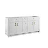 Bellshire 72" Double Vanity, Bright White w/ 3 CM Ethereal Noctis Silestone Top w/FreePower Wireless Charger