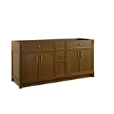 Bellshire 72" Double Vanity, Honey Oak w/ 3 CM Eternal Jasmine Pearl Silestone Top
