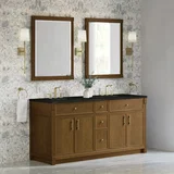 Bellshire 72" Double Vanity, Honey Oak w/ 3 CM Phantome Eclos Top