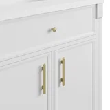 Bellshire 84" Dual Vanity Set with 24" Make-Up Counter, Bright White w/3 cm Charcoal Soapstone Silestone Top