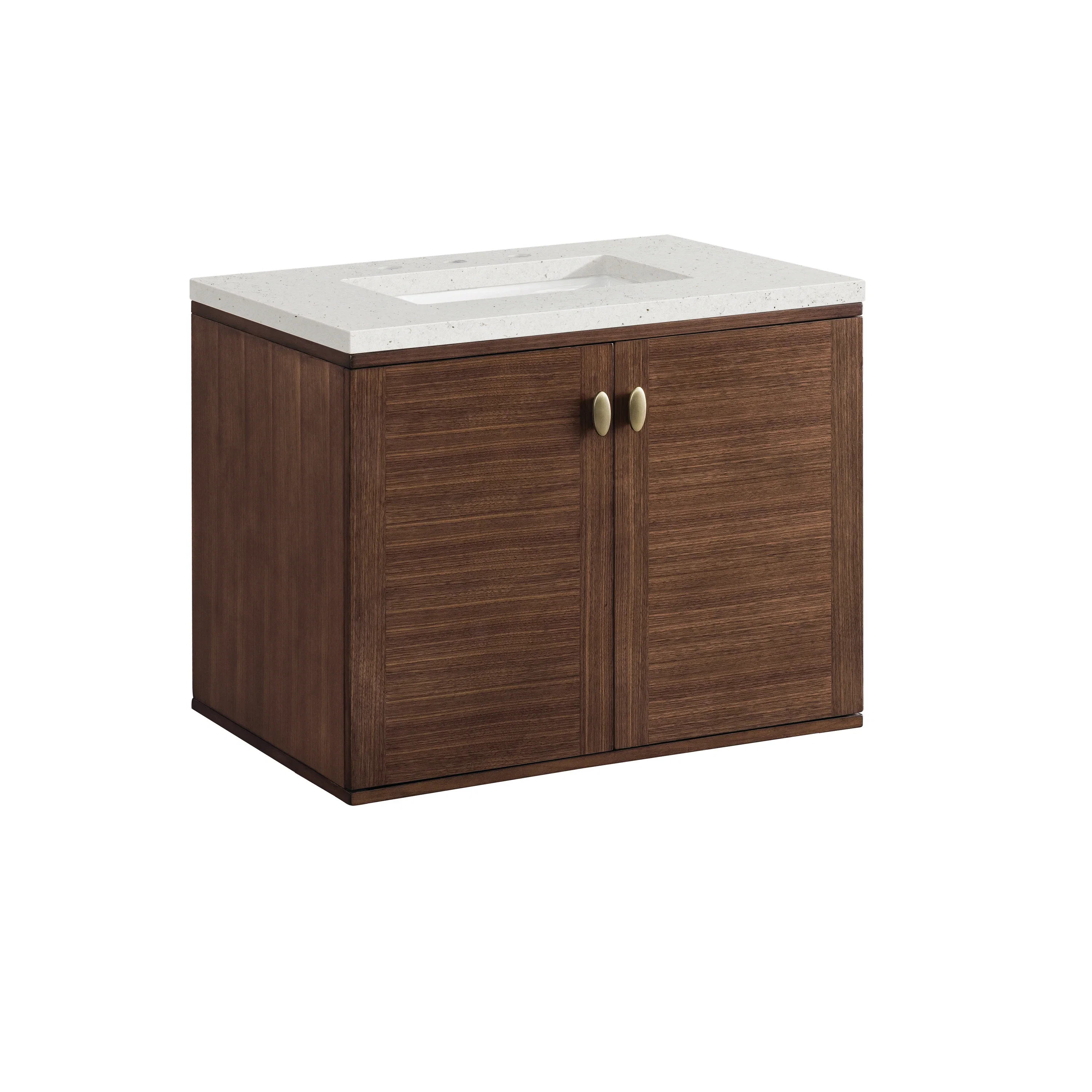 Amberly 30" Single Vanity, Mid-Century Walnut w/ 3 CM Lime Delight Top