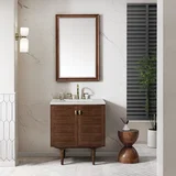 Amberly 30" Single Vanity, Mid-Century Walnut w/ 3 CM Lime Delight Top